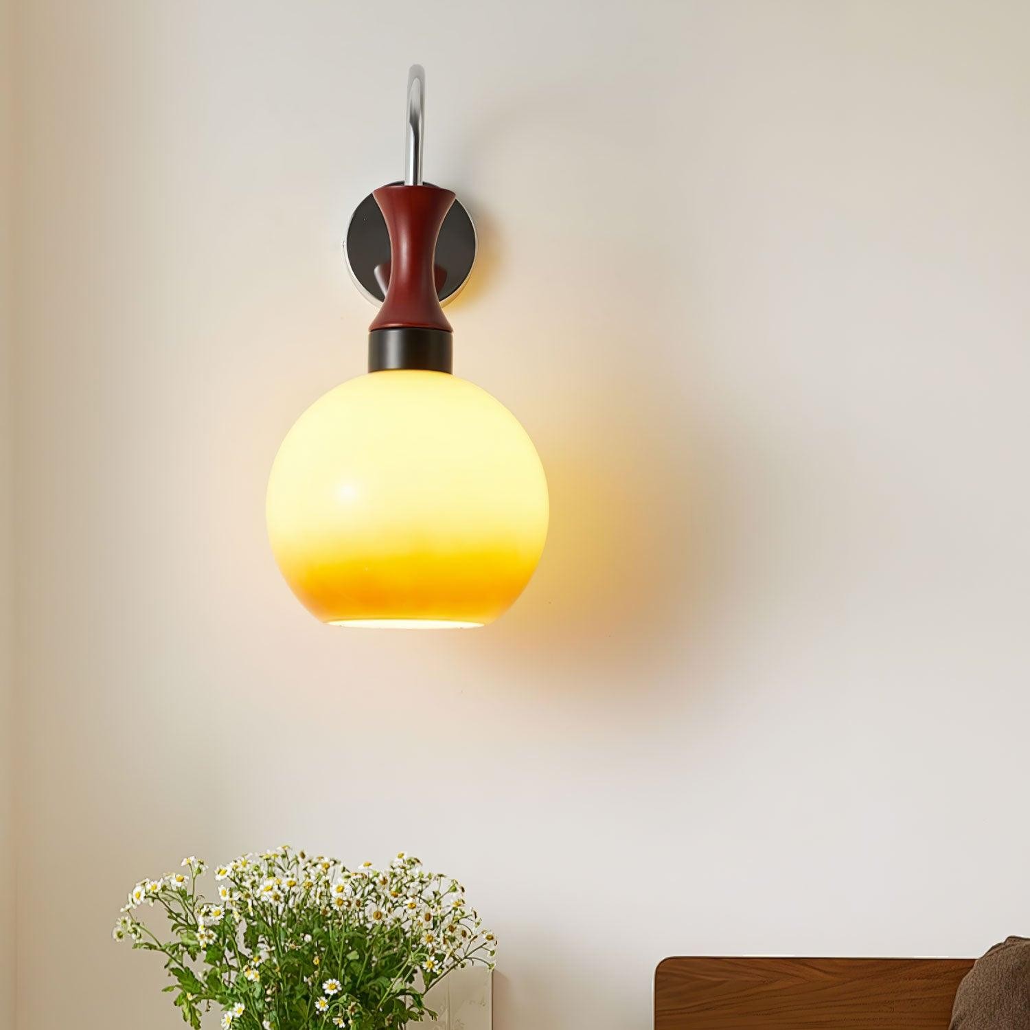 Spherical Yellow Wall Lamp M522