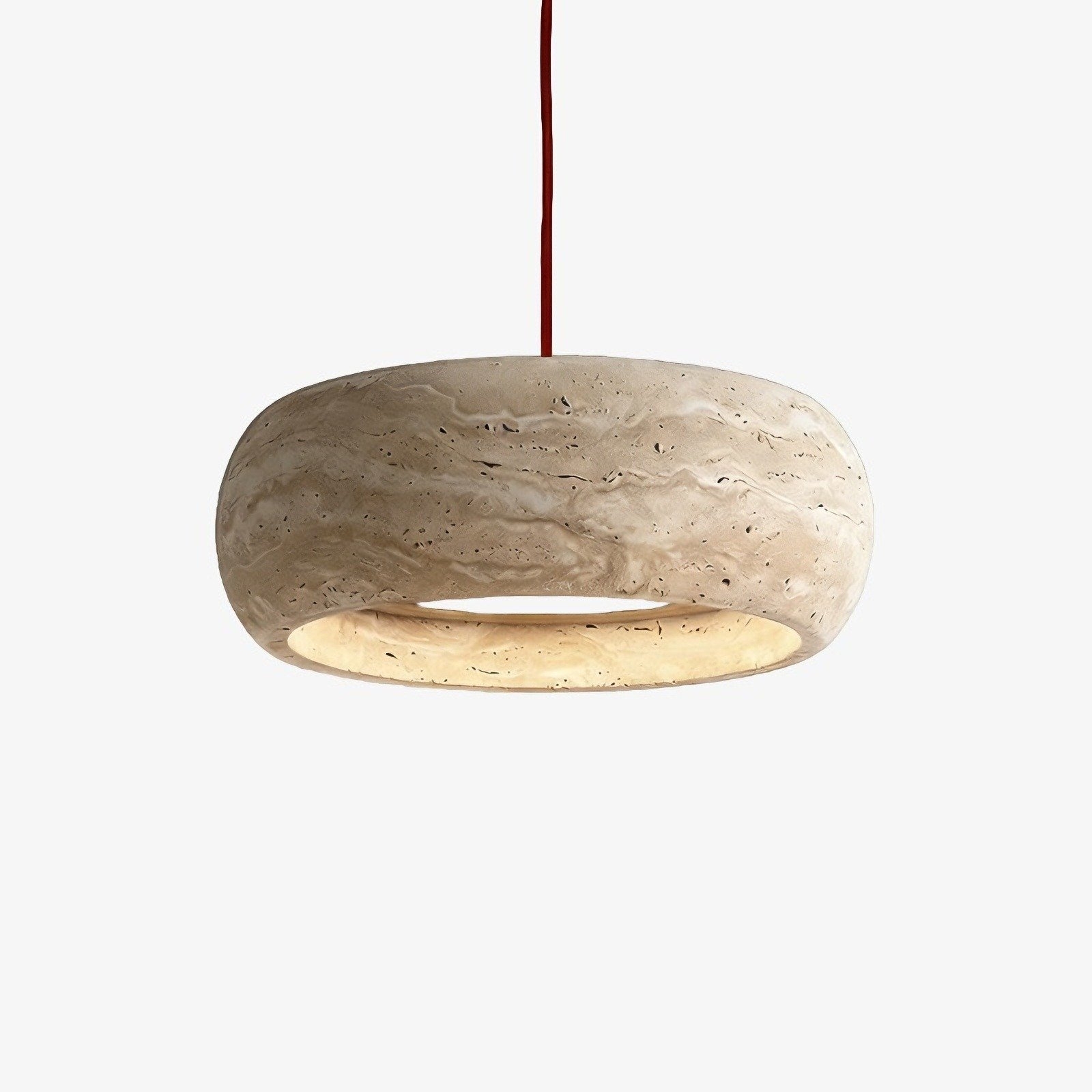 Kairis Neutral Tone Stone Pendant Lamp - Wabi Sabi Style for Kitchen Island T559