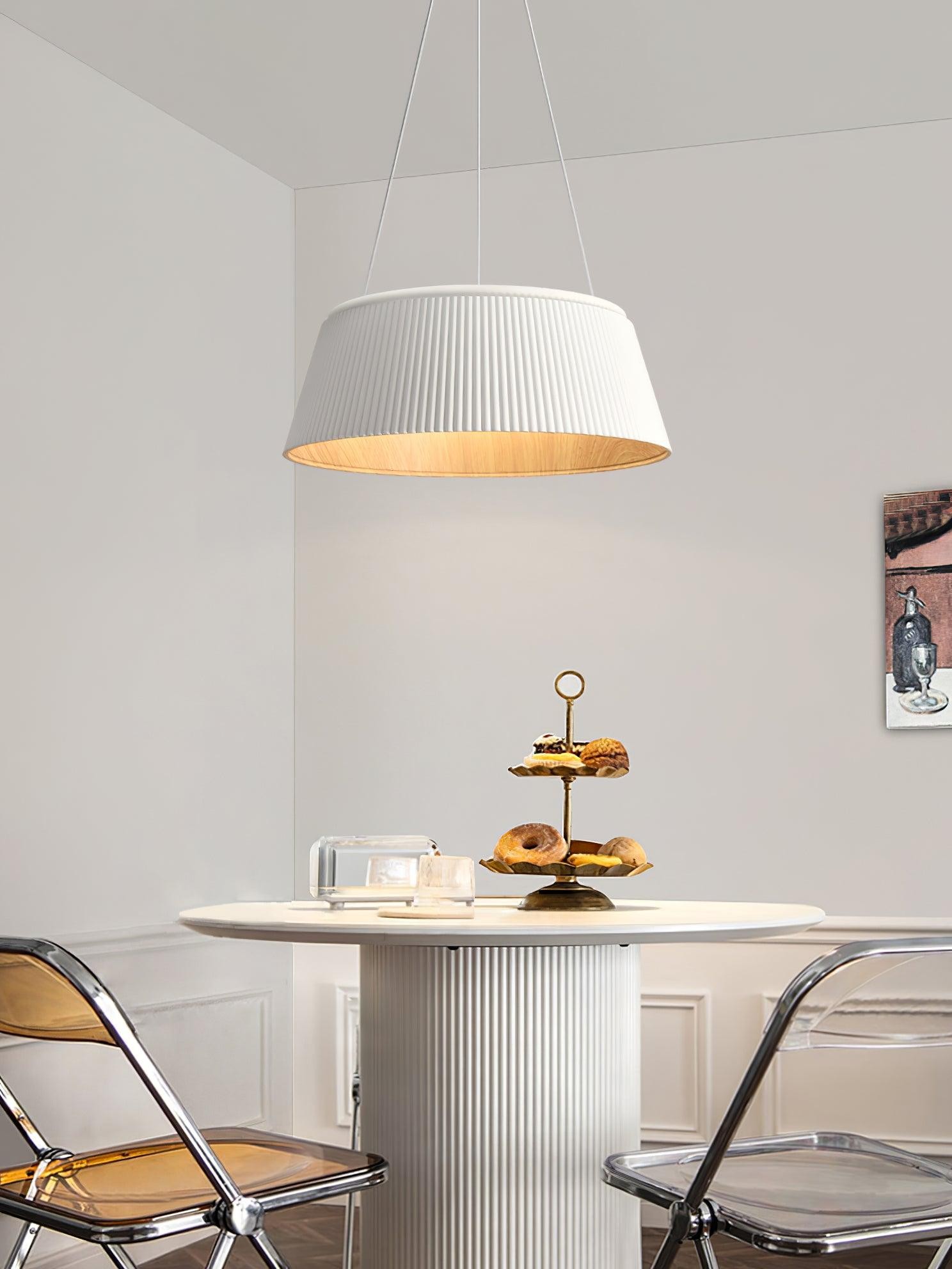 Minimalist Corrugated Lampshade Bedroom Pendant Lamp M287
