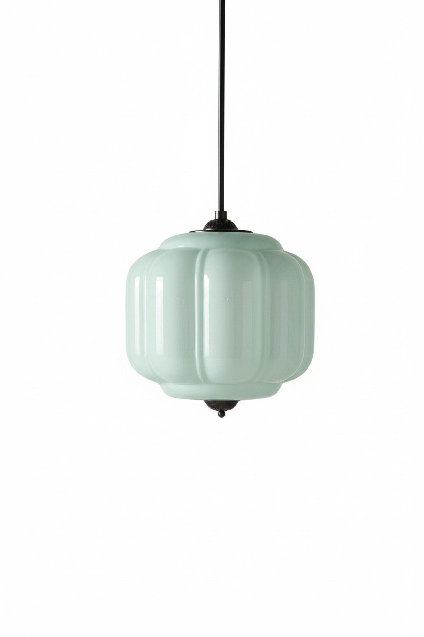 Eloise Vintage Milk Glass Pendant Light - Chic Retro Lighting for Dining Rooms S215