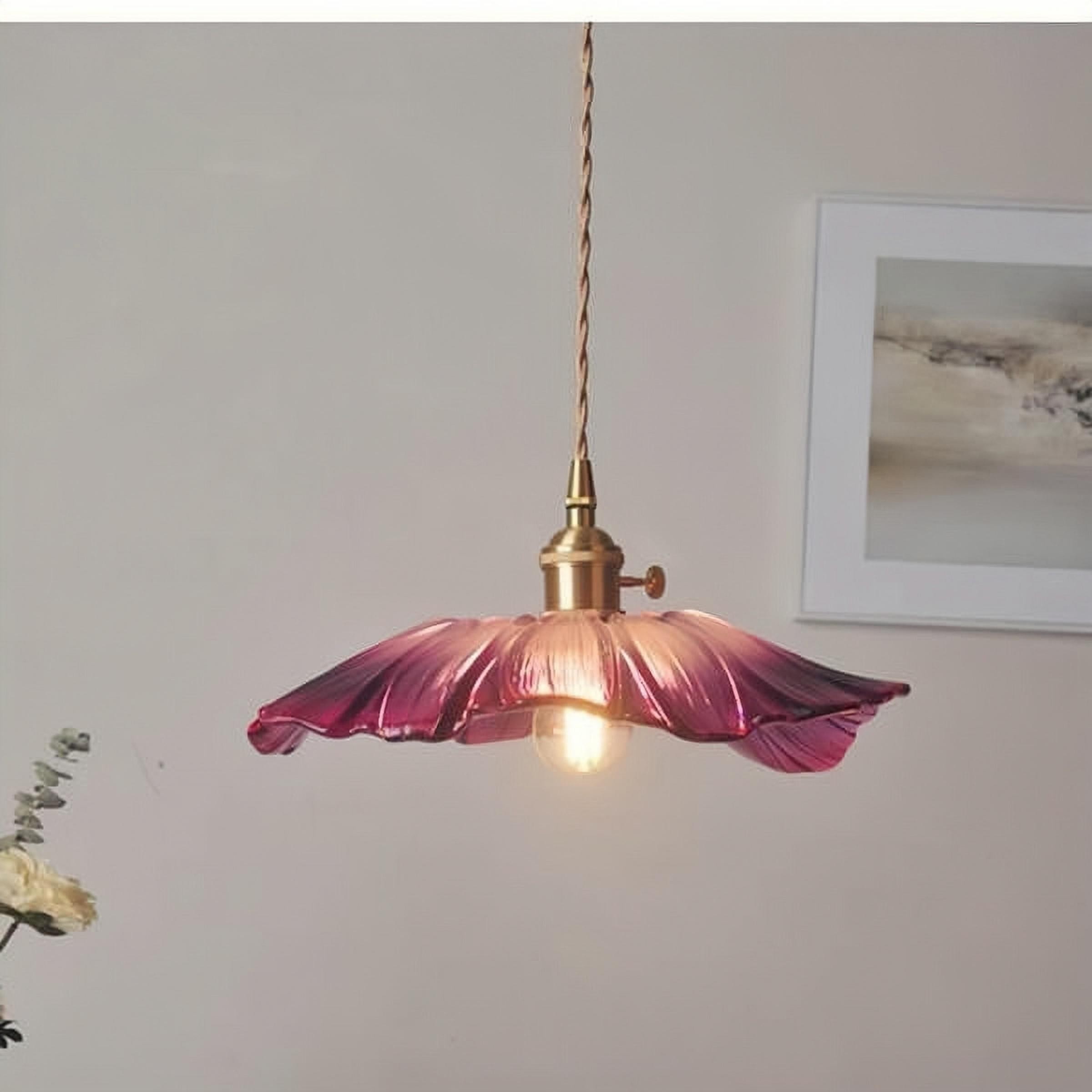 Tiffany Lotus Glass Pendant Light for Living Room S08