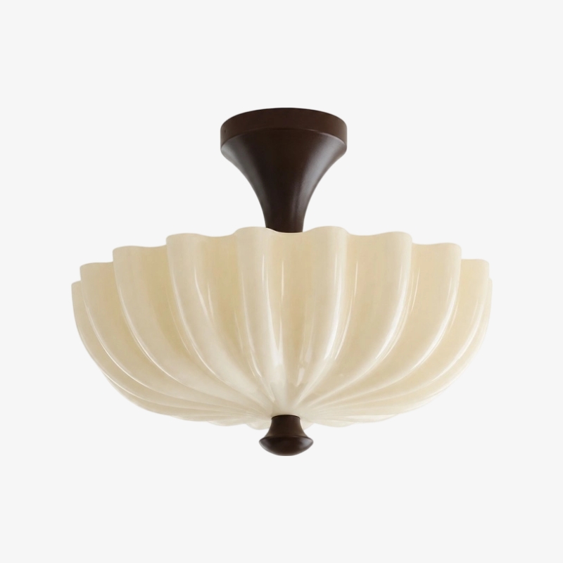 Durnic Cream Style Ceiling Light - French Vintage Flush Mount Ceiling Light for Bedroom T2277