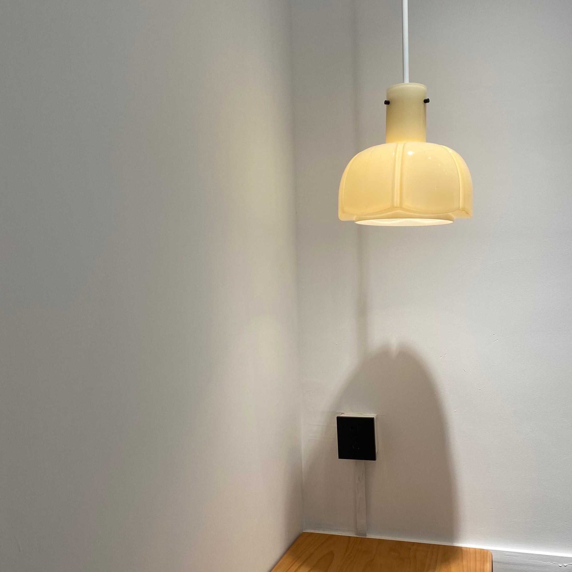 French Pastoral Style Petal Glass Pendant Light M23