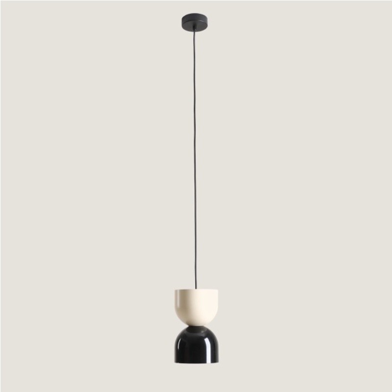 Pastel Dual‑Tone Pendant Light With Layered Metal Shade S228