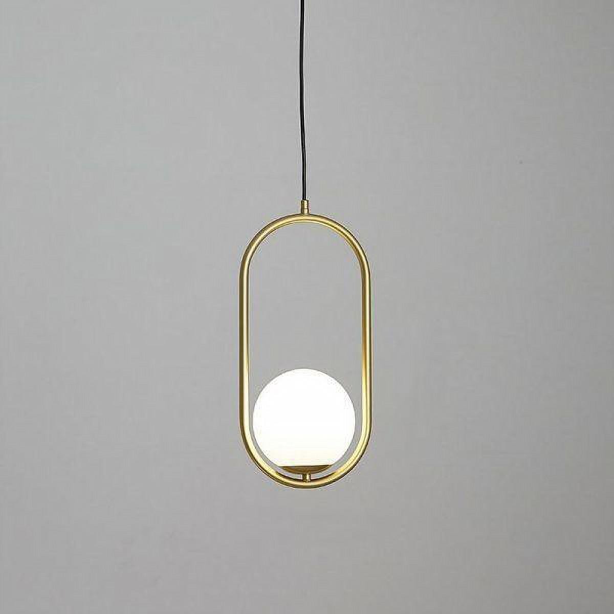 Halozen Pendant Lamp - Elegant Metal and Glass Pendant for Living Room