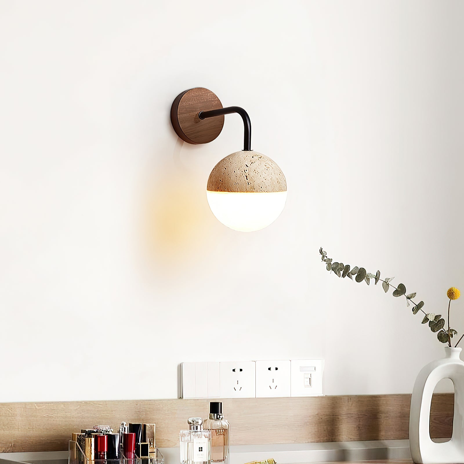 Tia Travertine Wall Lamp T1886