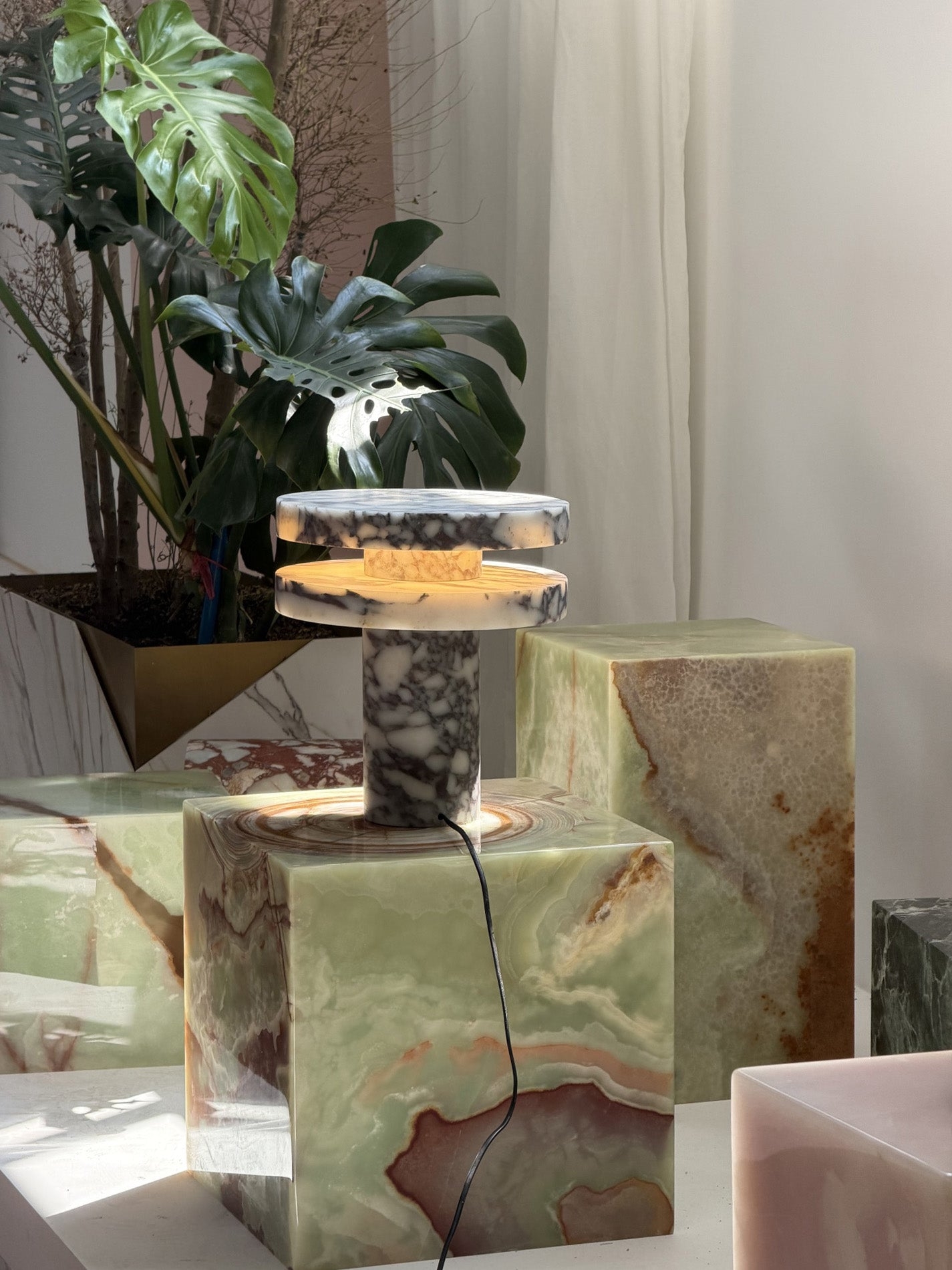 Pillar Marble Table Lamp T1791