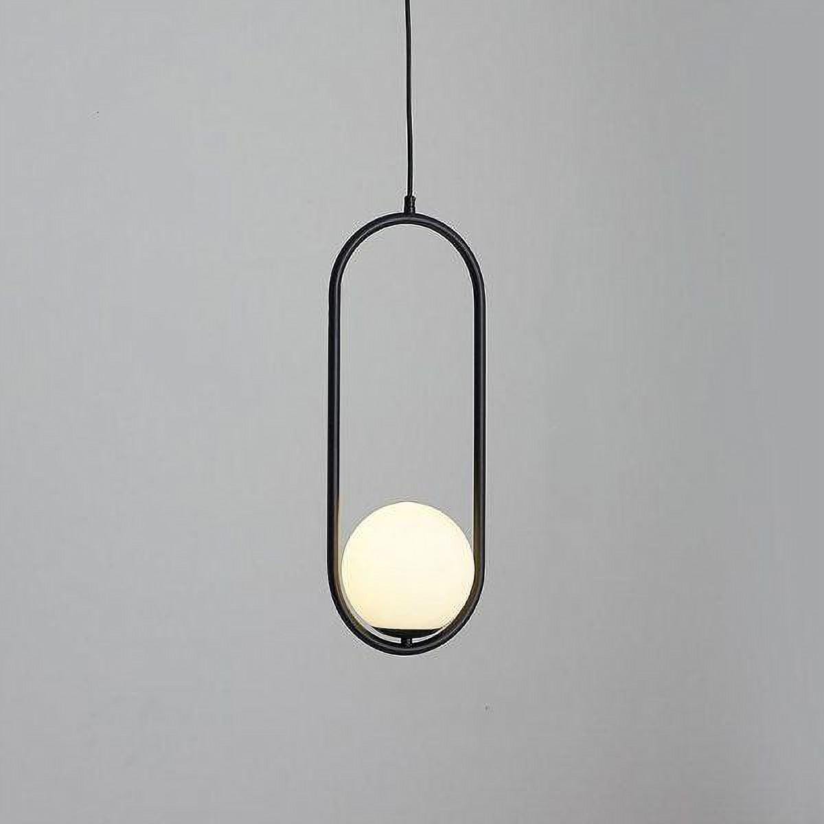 Halozen Pendant Lamp - Elegant Metal and Glass Pendant for Living Room