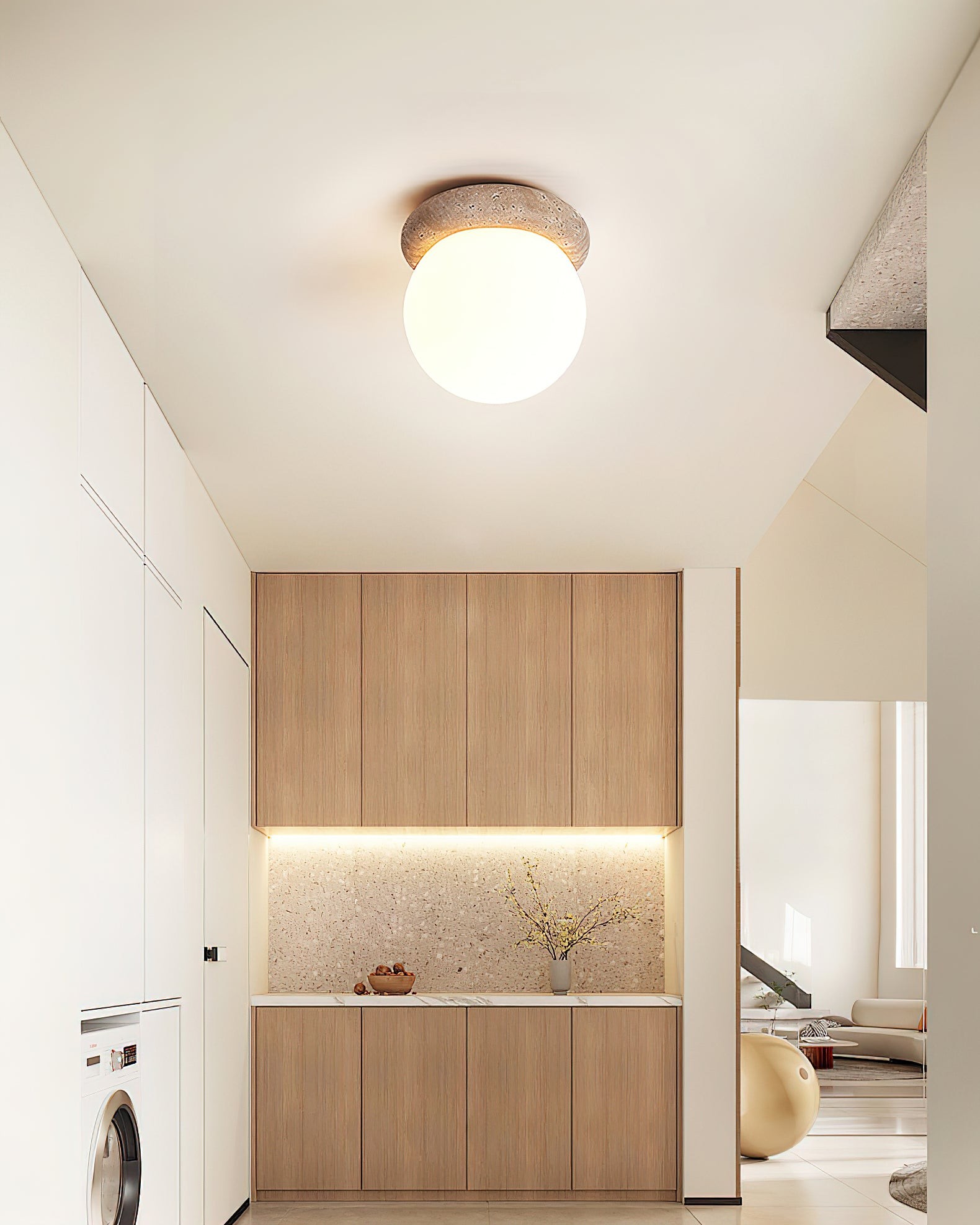 Marble Travertine Asteroid Ceiling Lamp M479