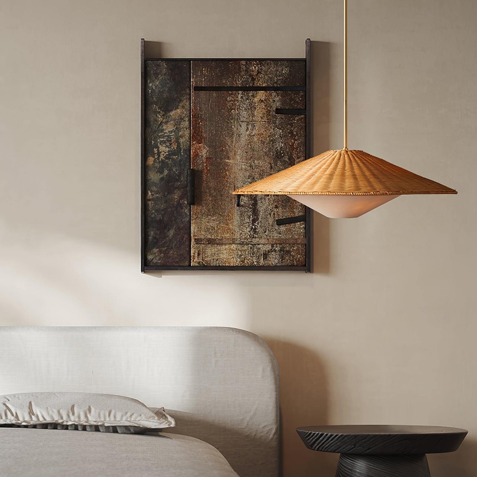 Rattan Hat Pendant Light Suitable For Living Room M513