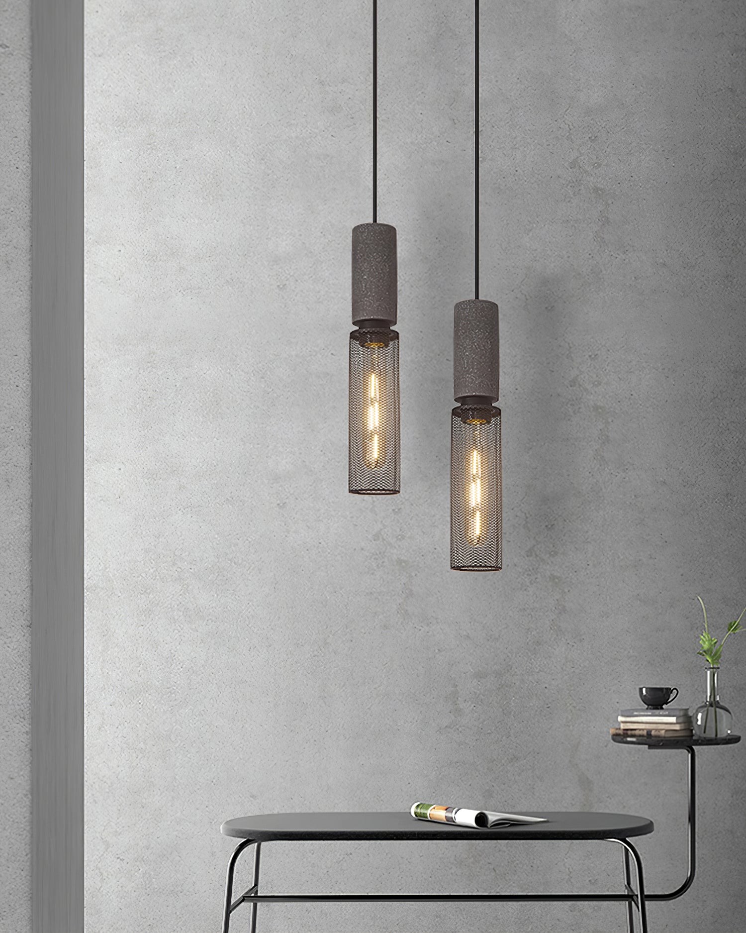 Cement Mesh Pendant Light M566