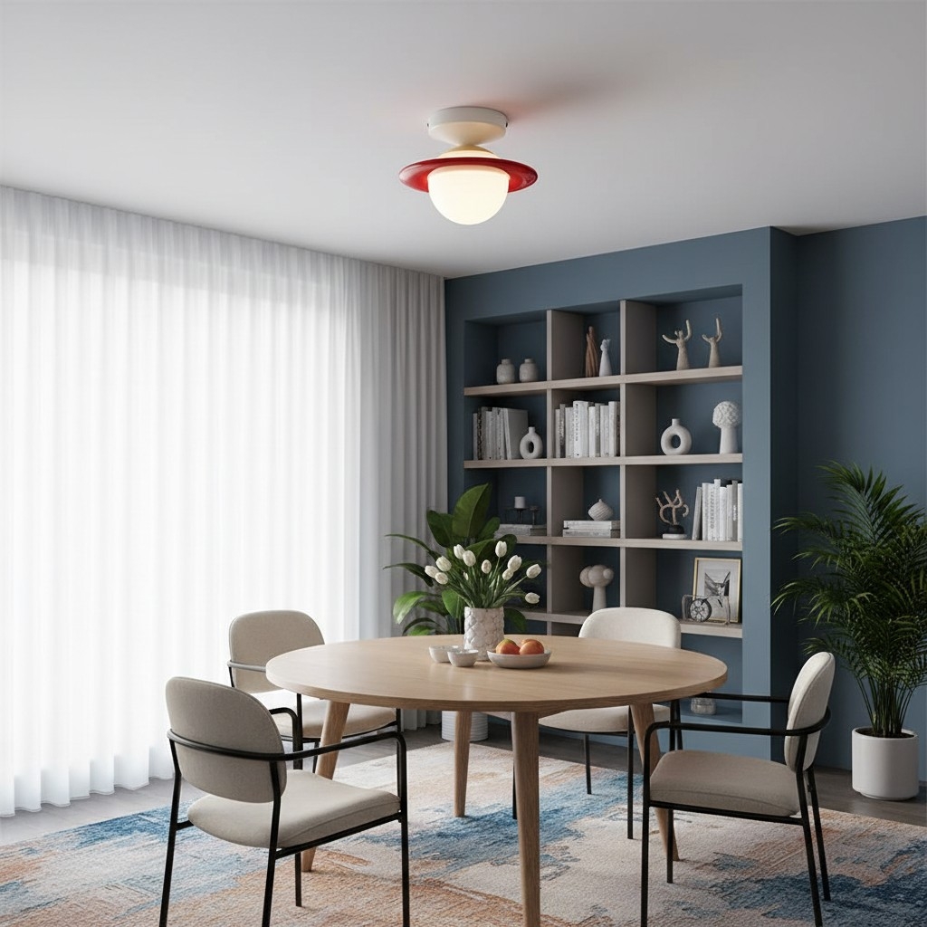 Olevira Modern Minimalist Colorful Ceiling Light - Mount for Bedroom or Living Room T1117