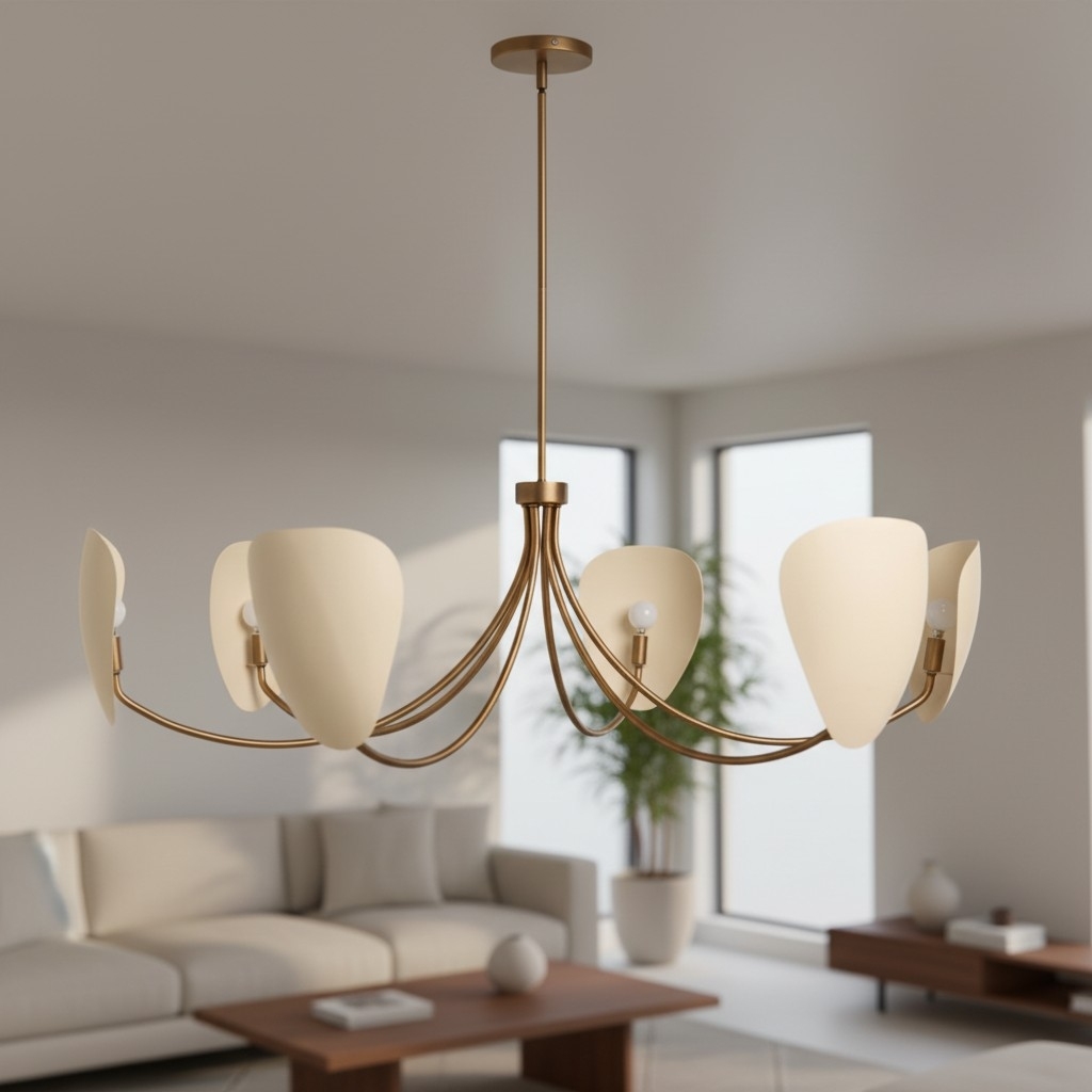 Shella Artistic Chandelier - Curved-arm Design for Dining rooms or Living Rooms T708