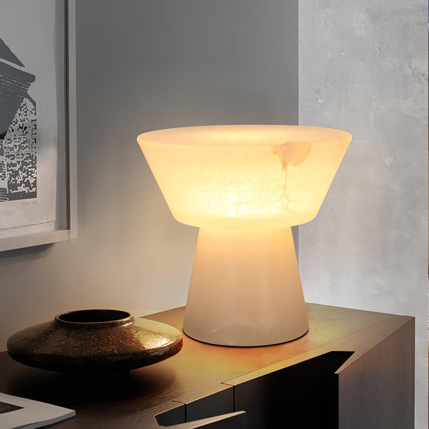 Beta Marble Alabaster Table Lamp T1610