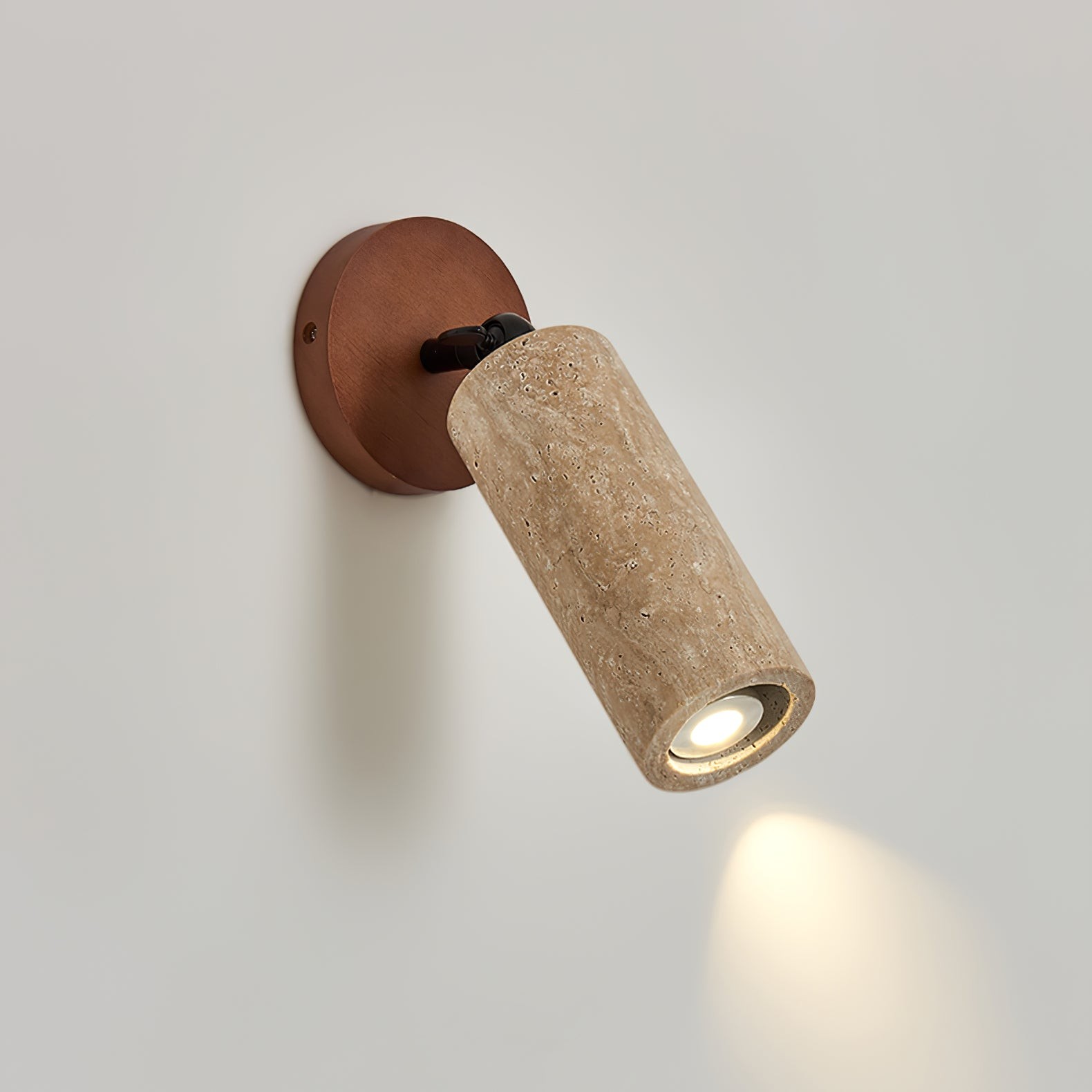 Wabi-Sabi Travertine Adjustable Wall Lamp M487