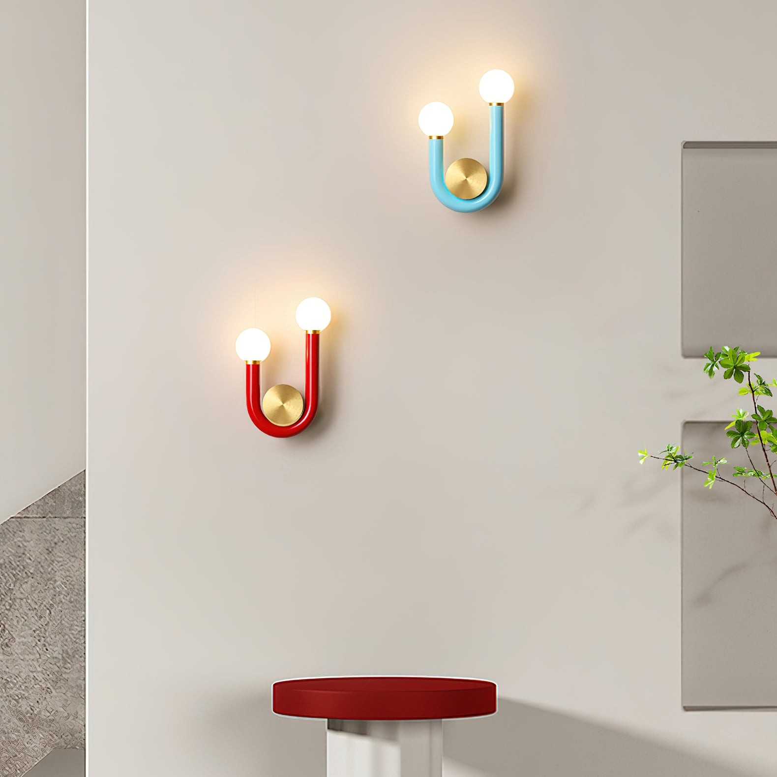 Creative U Shaped Double Head Wall Lamp M91