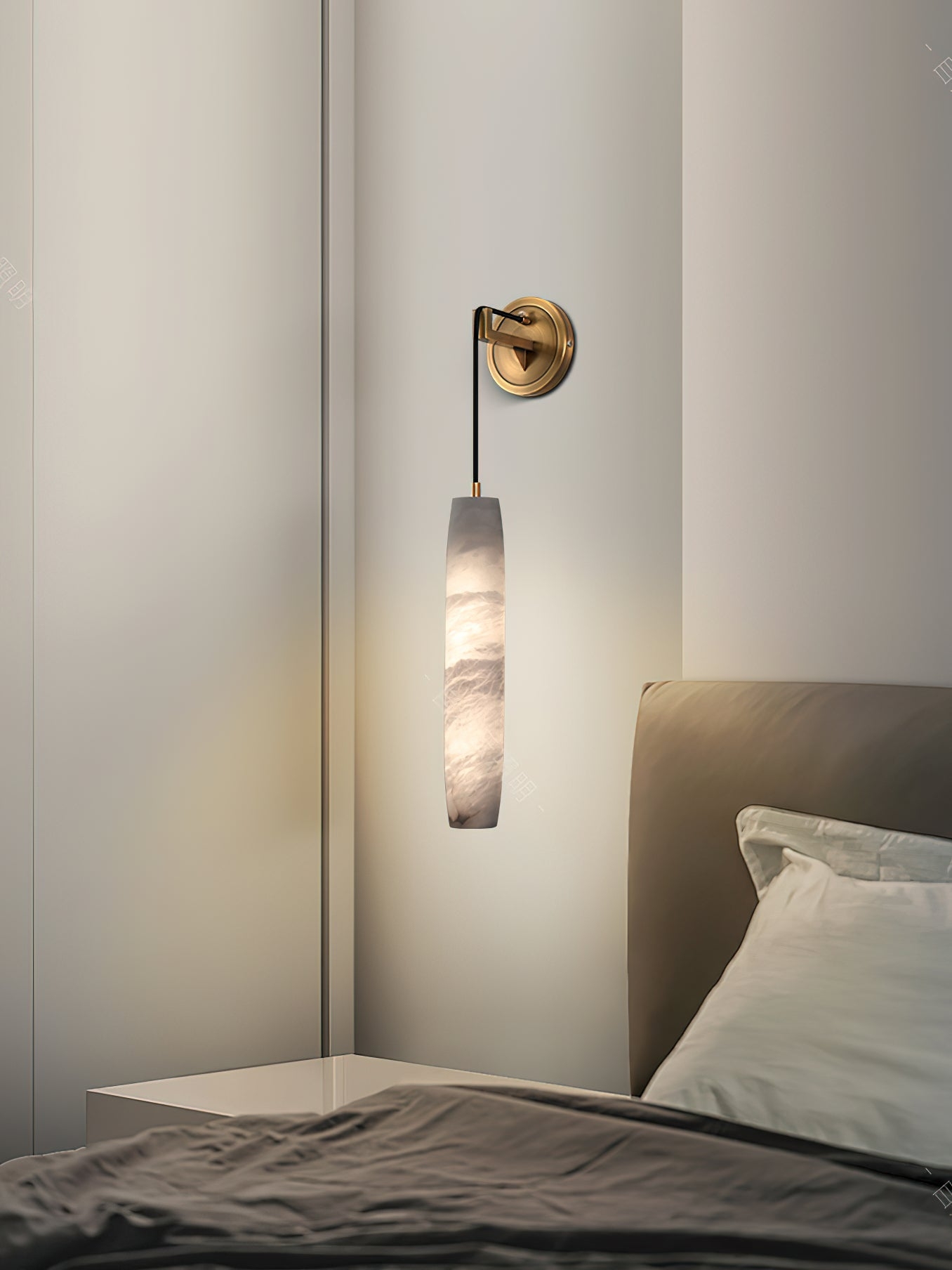 Alabaster Flute Wall Lamp T1661