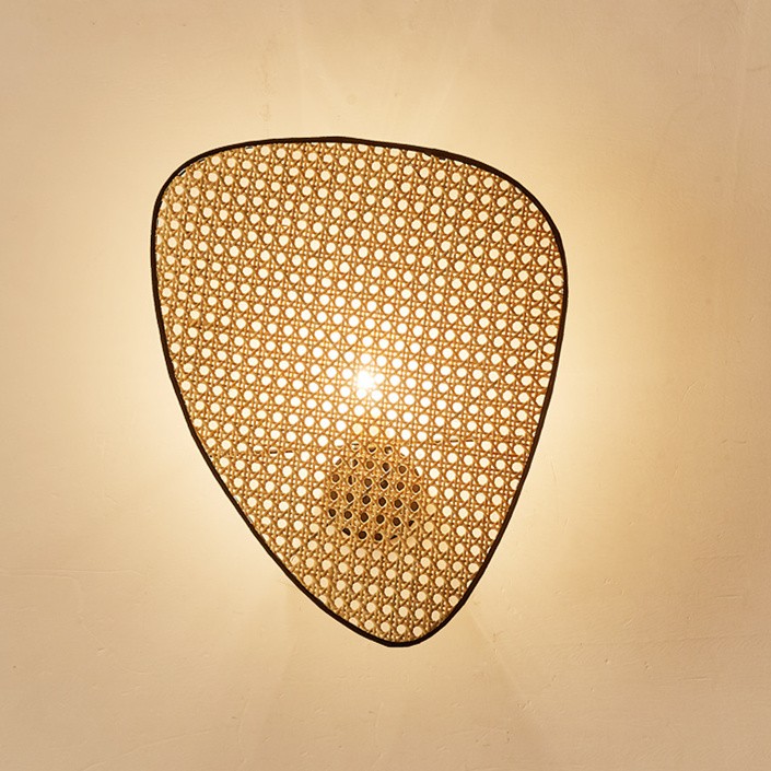 Rustic Wall Light – Rattan Design for Living Room
