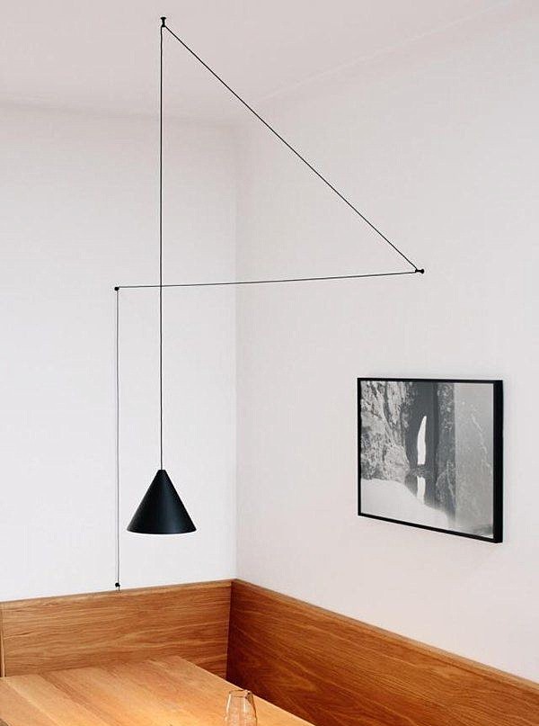 String Light Cone Pendant Light