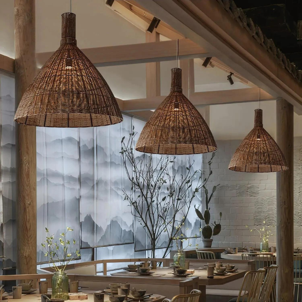 The Rattan Essence of the Islands Pendant Light T2050