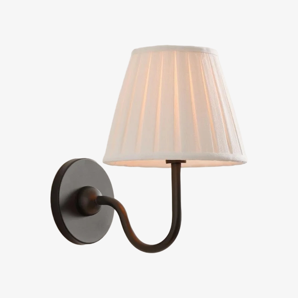 Luvora Modern Pleated Shade Wall Lamp for Bedroom & Living Room T036