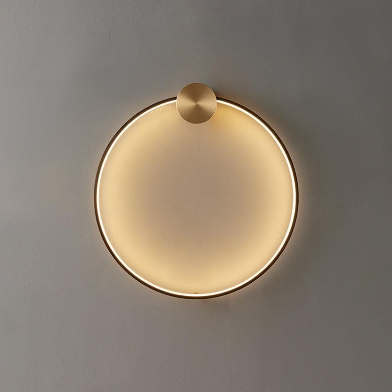 Minimalist Creative Simple Brass Round LED Wall Light M323