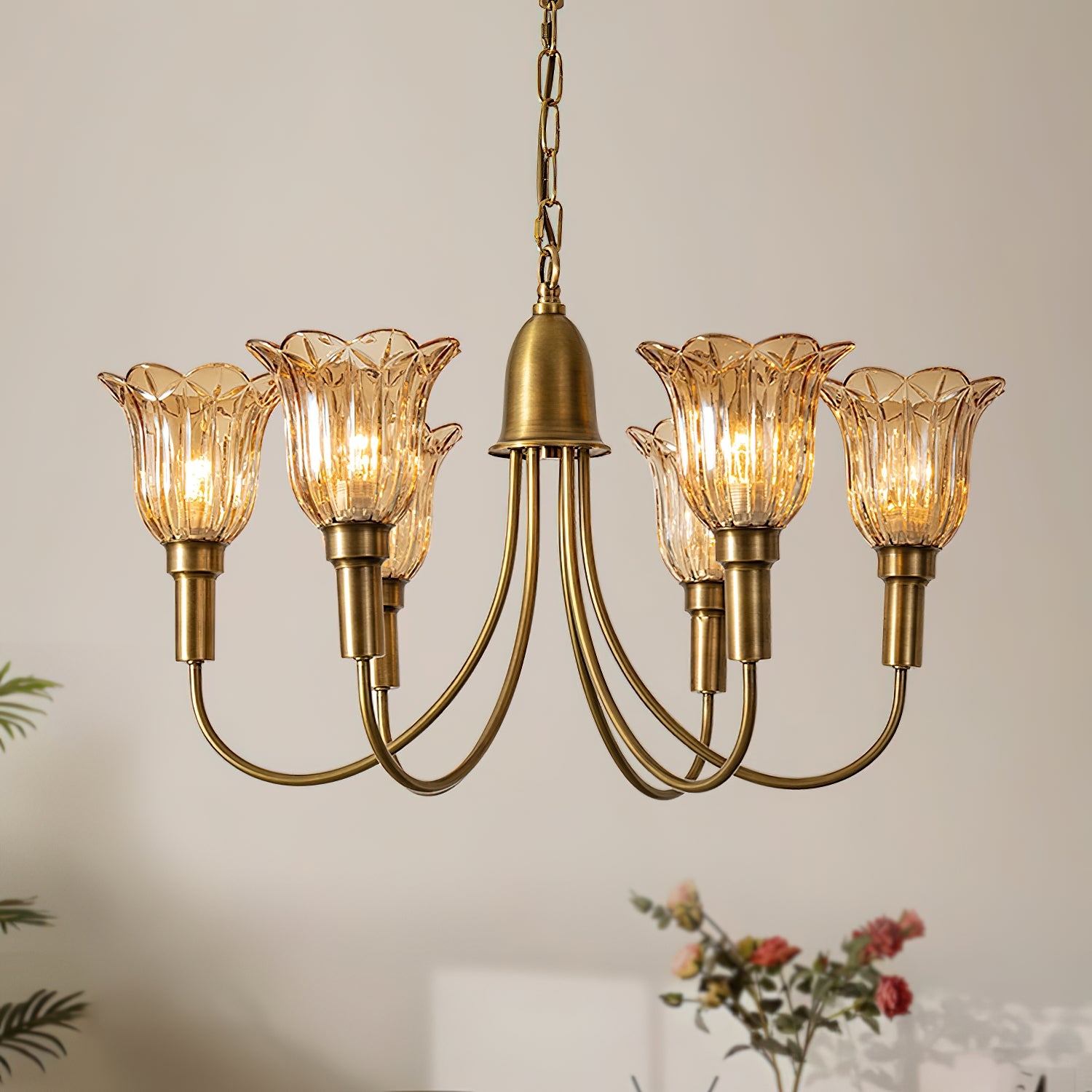 Columbia Brass Chandelier T1729
