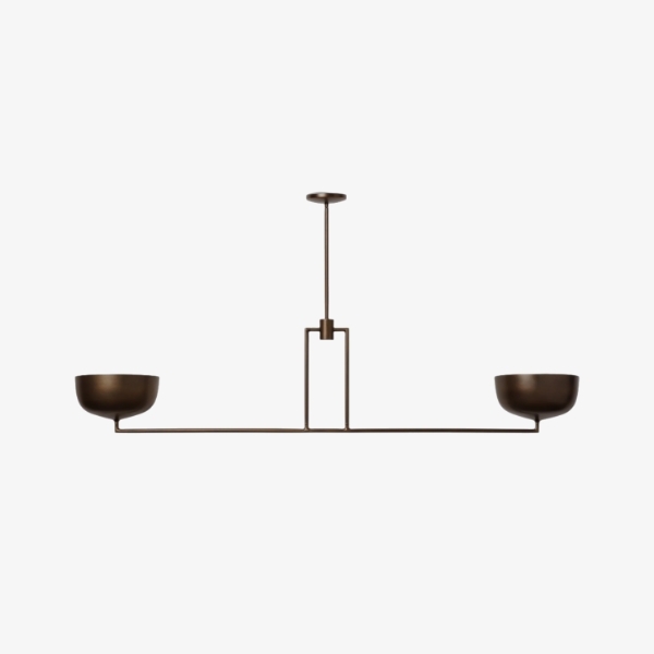 Lustrona Multi-Light Chandelier Metal Dome Shades - Streamlined Modern for Dining Room T693