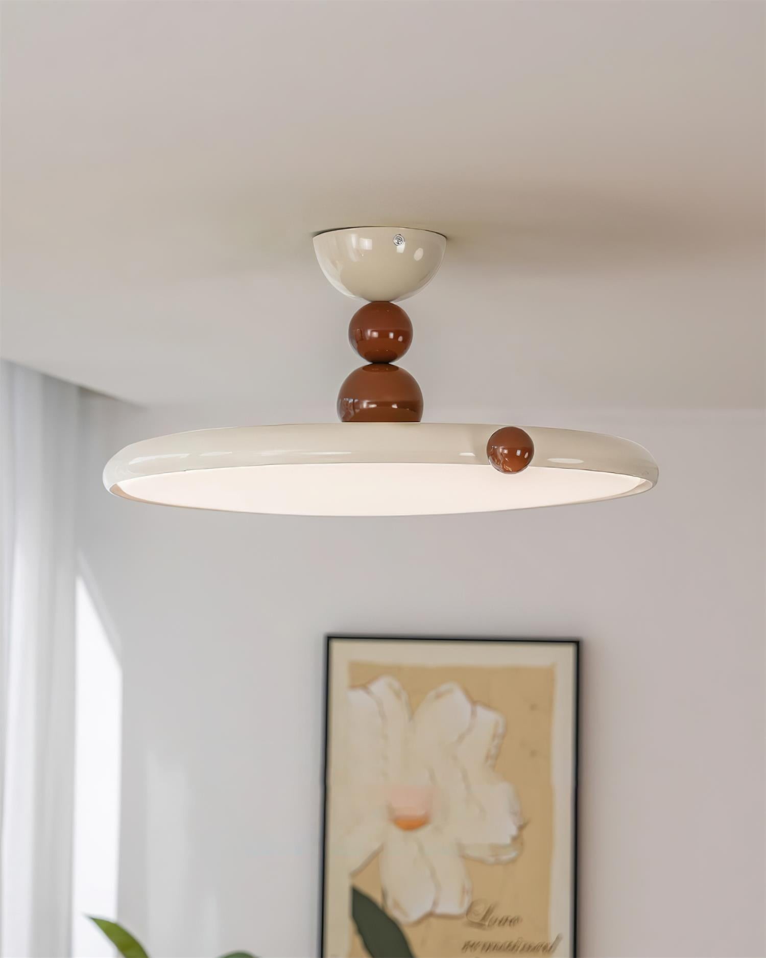 French Style Retro Round Flying Disc Ceiling Lamp M133