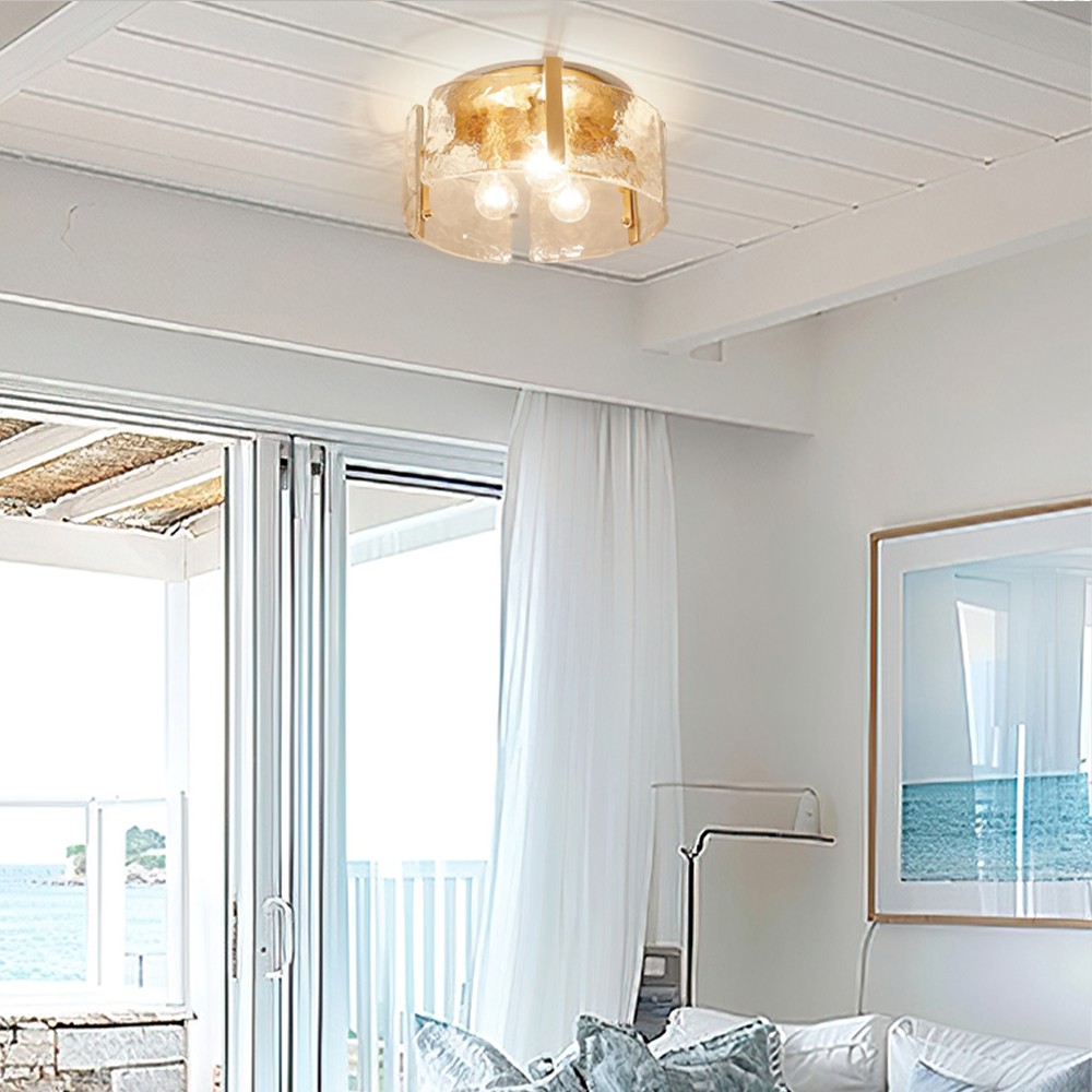 Nordic Light Luxury Flush Mount Ceiling Lamp for Living Room G27