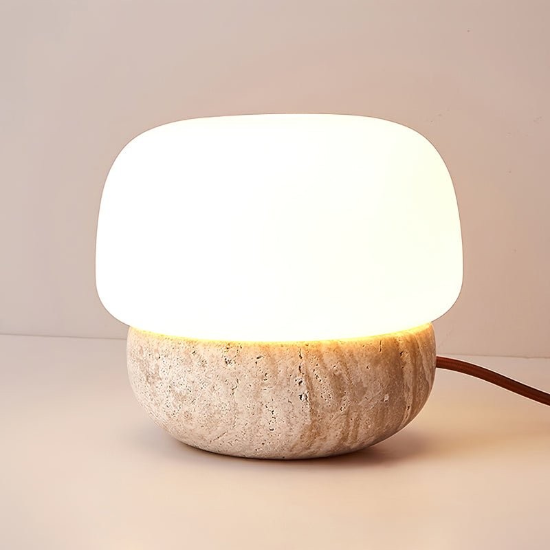 Nordic Style Round Travertine Table Lamp M558