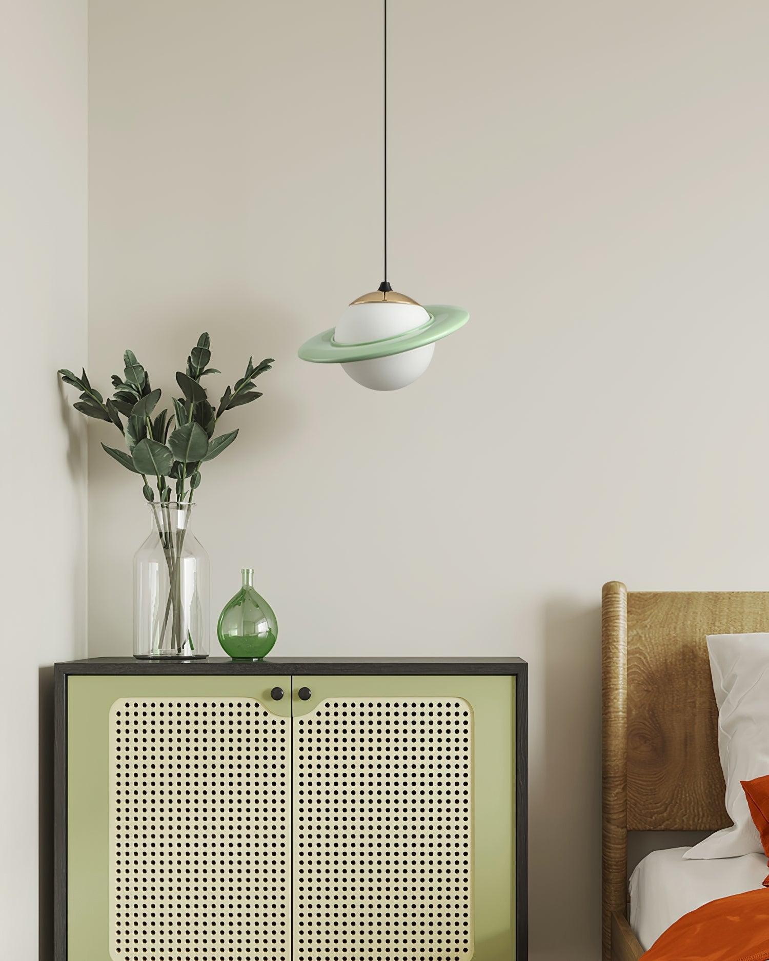 Romantic Saturn Planet Pendant Lamp for Bedroom M415