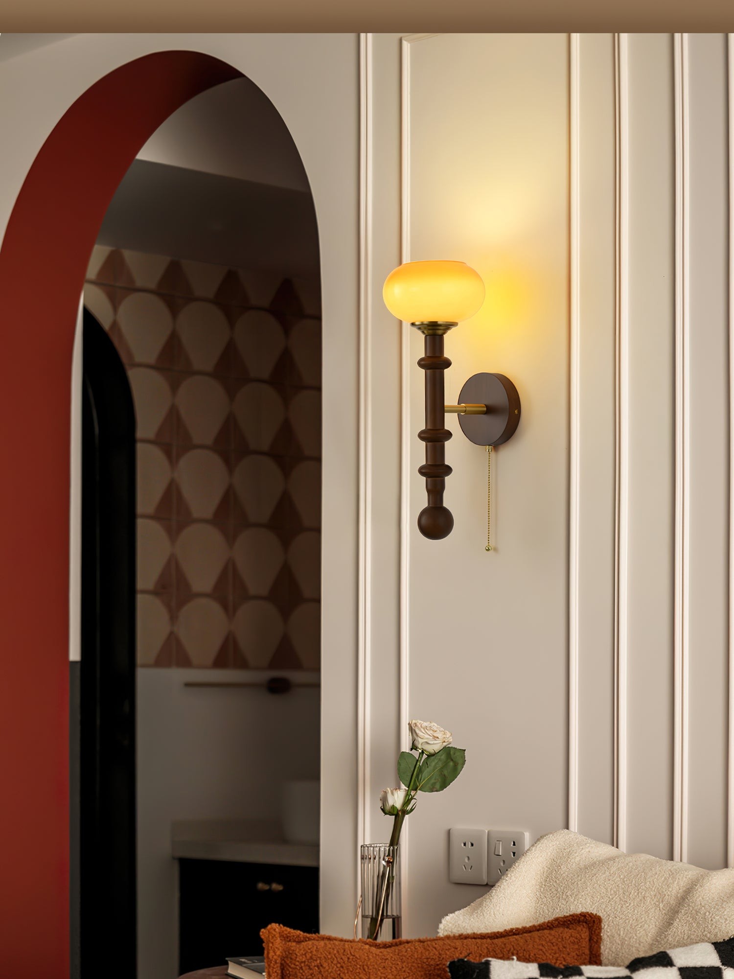 Retro Solid Wood Series Wall Lamp M419
