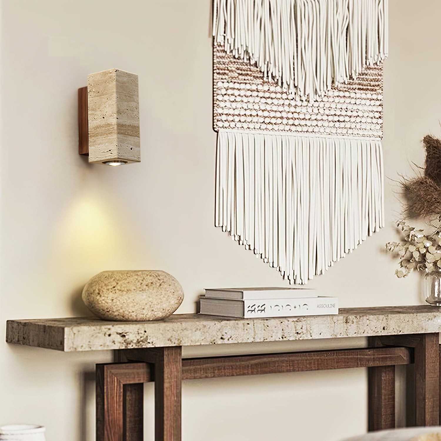 Vintage Marble Travertine Wall Lamp M475