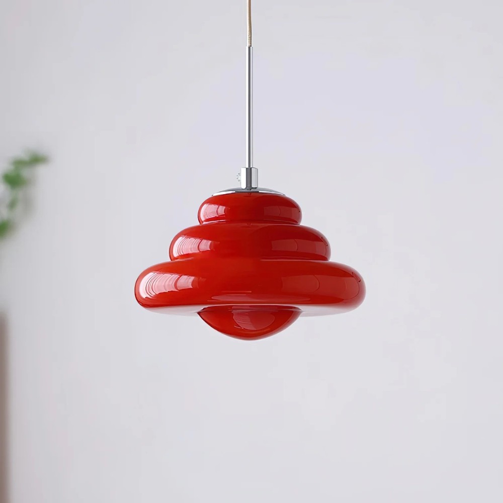 Tiered Pendant Lamp - Modern Glass and Metal for Dining Room S245