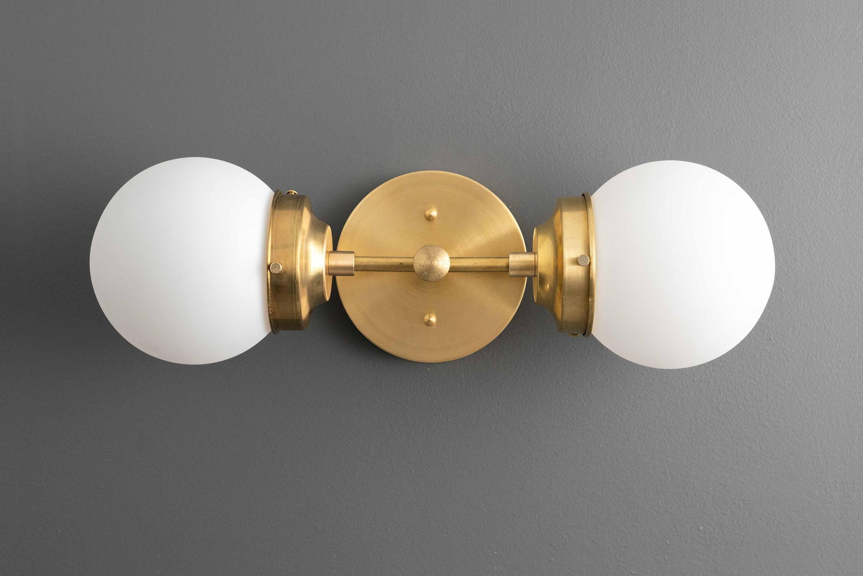 Lumio Globe Modern Geometric Sconce - Two Light Bathroom Vanity Lighting T346