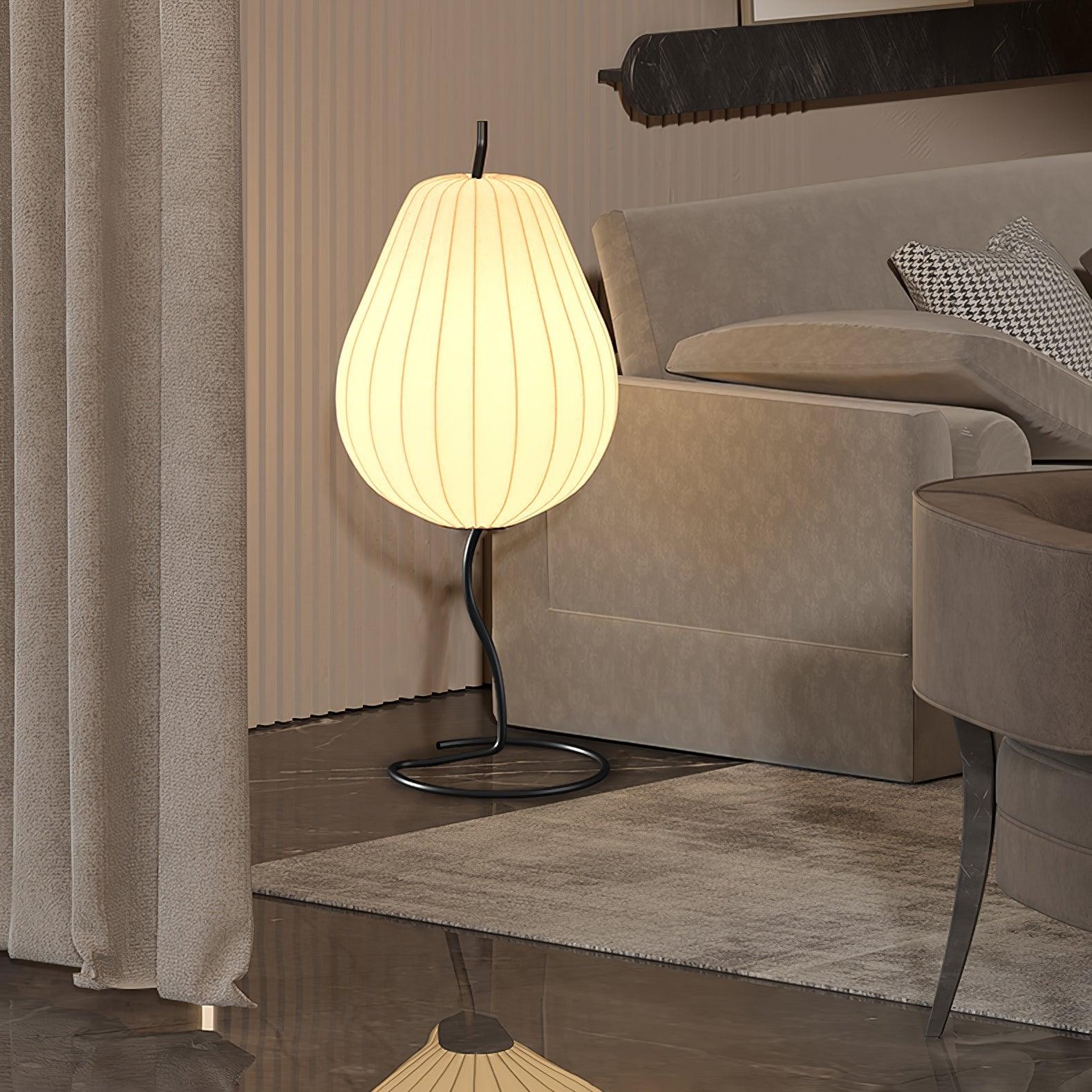 Pear-shaped Shite Floor Lamp Suitable For Living Room M519
