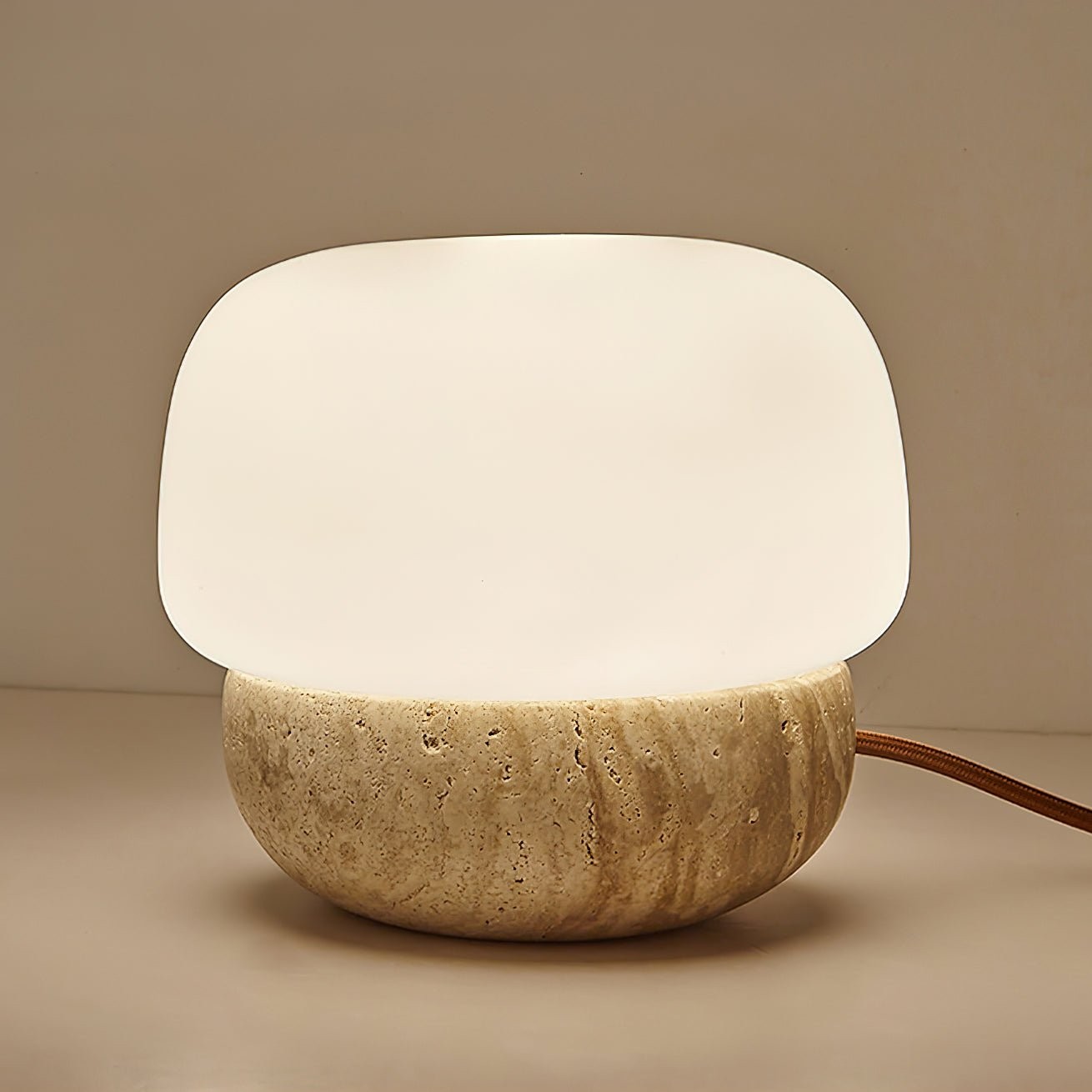 Nordic Style Round Travertine Table Lamp M558