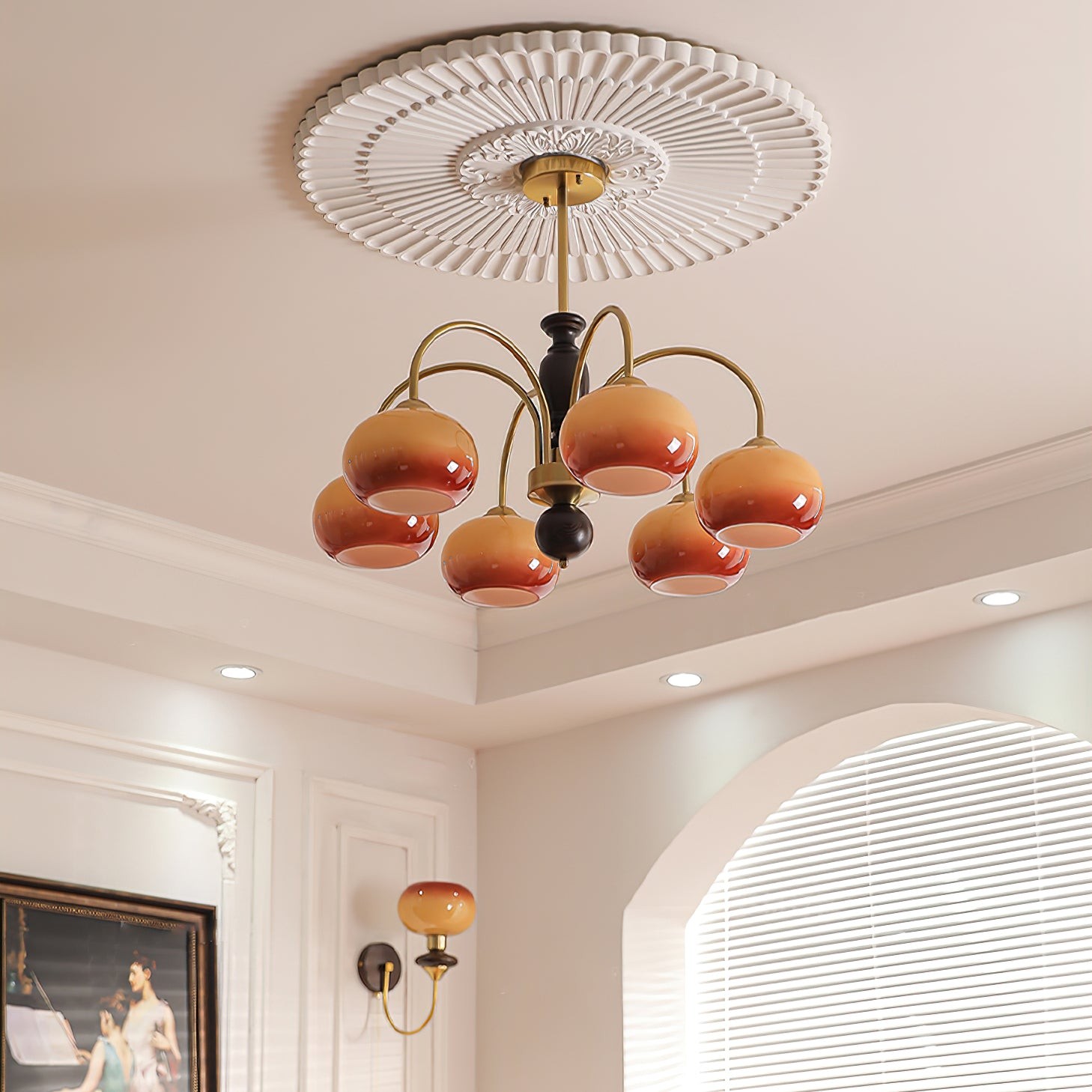 Retro Bauhaus Arch Chandelier M578