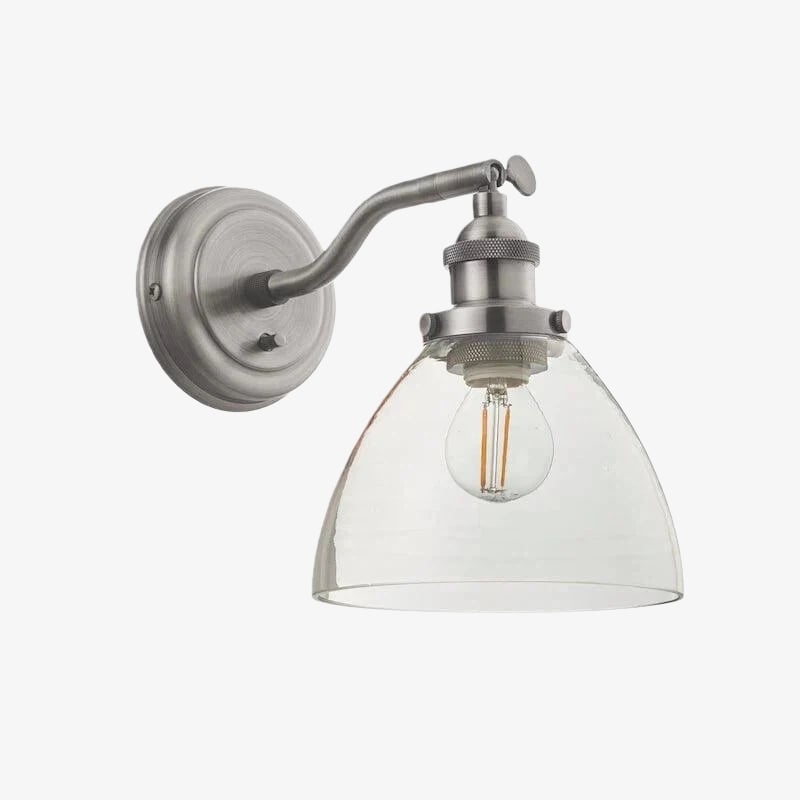 Novera Wall Light Collection - Glass Shade Finishes in Brass Silver Nickel Copper – Residential and Boutique Hospitality T838