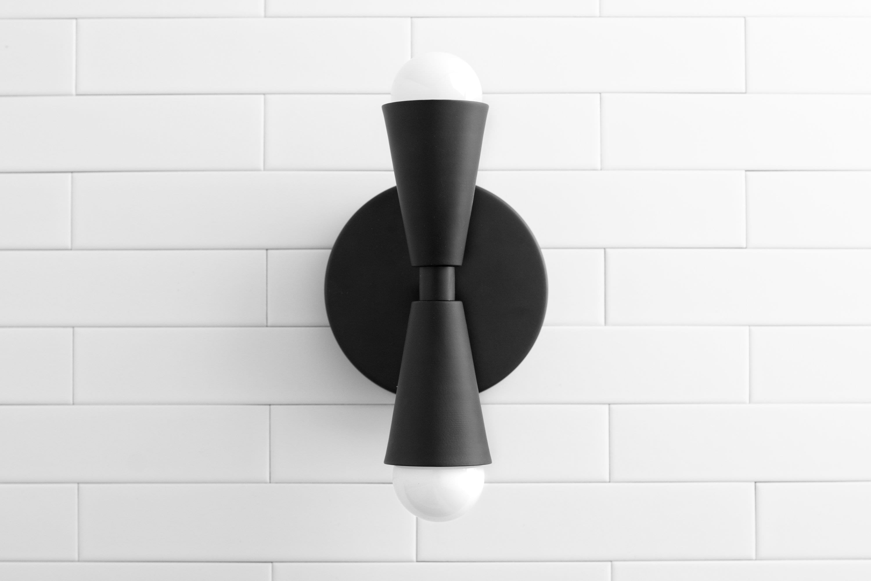 Pyralis  Cone Shade  Double Wall Light - Contemporary Living Room Glow T334
