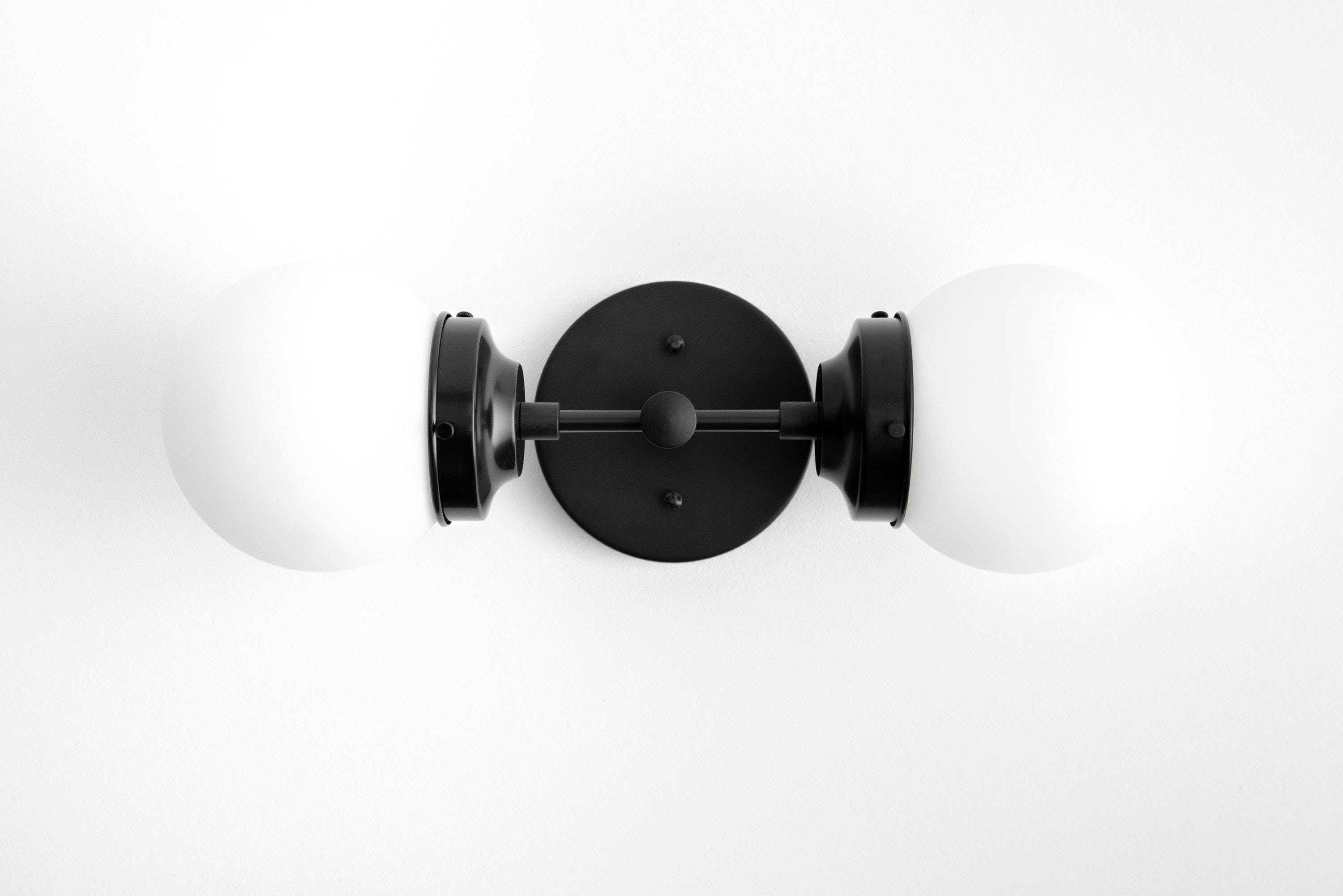 Lumio Globe Modern Geometric Sconce - Two Light Bathroom Vanity Lighting T346