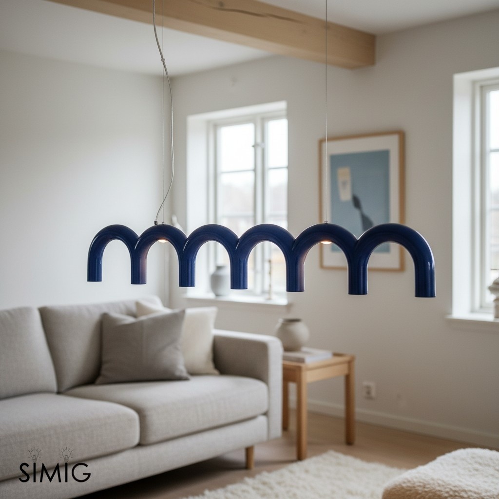 Contemporary M Shaped Circle Chandelier with Elegant Design for Home S367