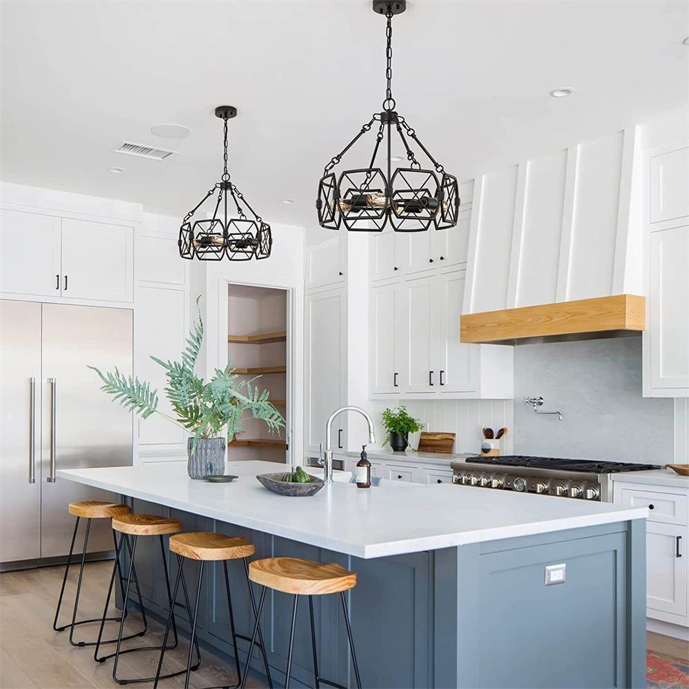 Rustic Industrial Cage Pendant Light S151
