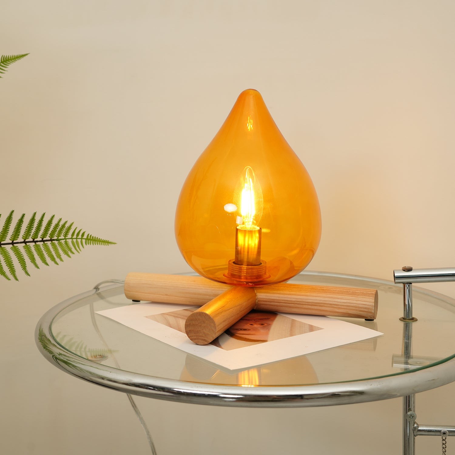 Funny Fire Shape Small Flame Table Lamp M55