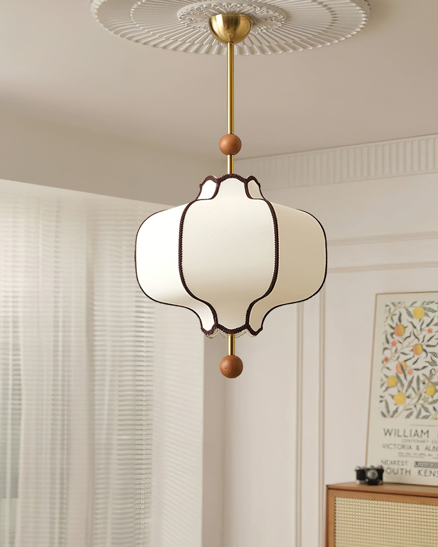 Vintage Textured Fabric Pendant Light M270