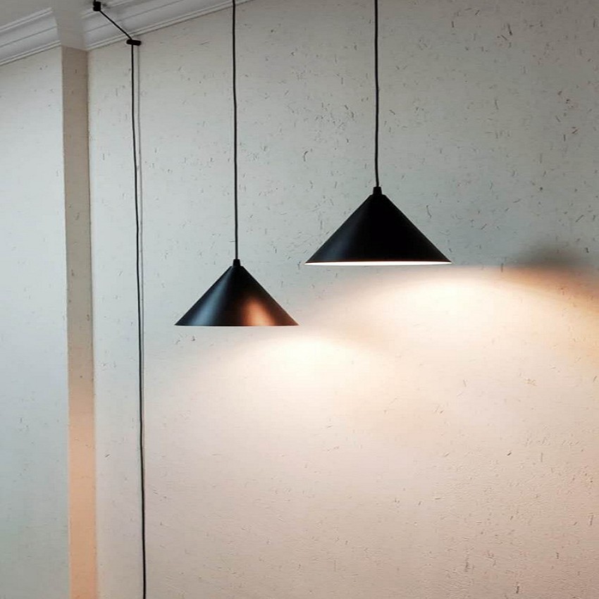 String Light Cone Pendant Light