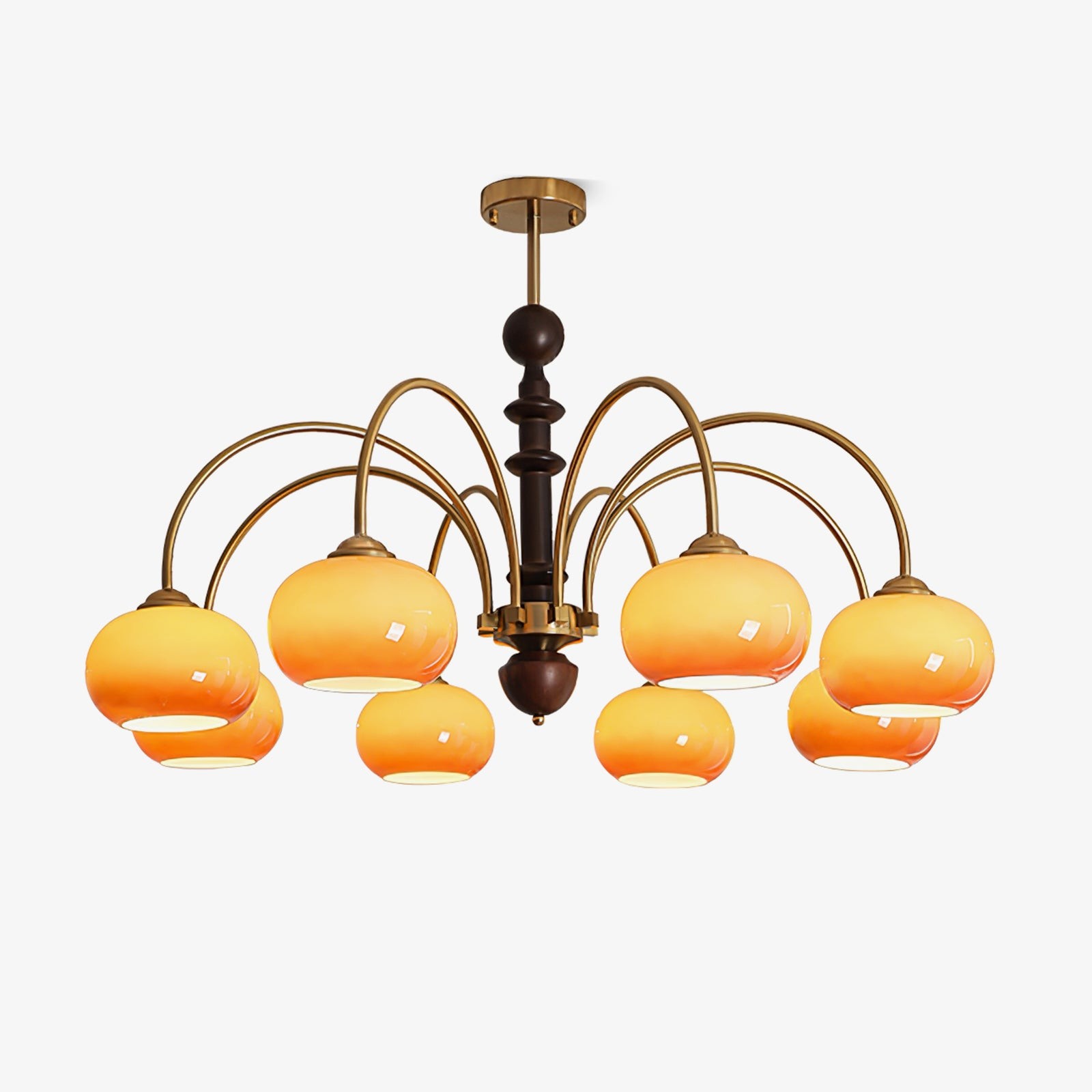 Vintage Bauhaus Persimmon Chandelier M422