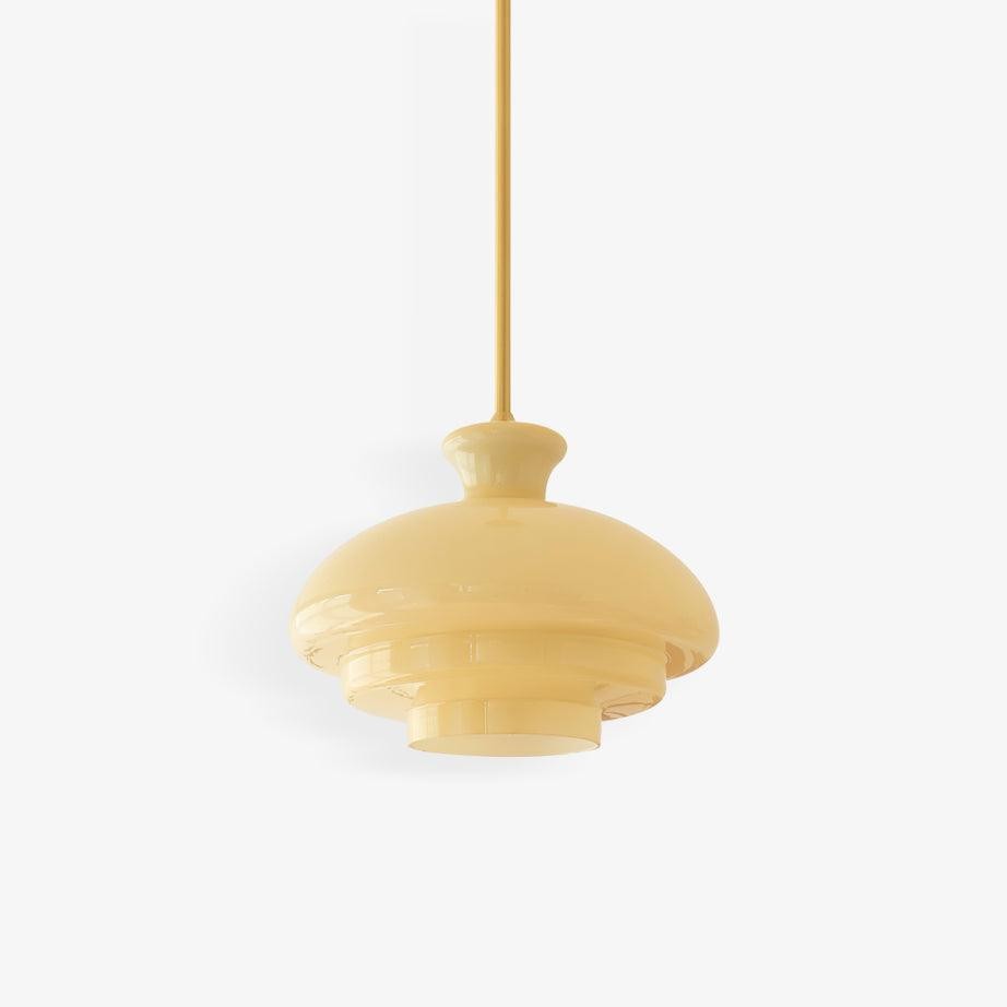 Round Yellow Stylish Simple Glass Pendant Lamp M520
