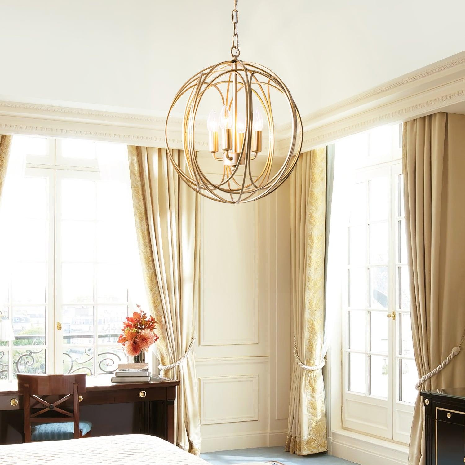 Hollow Metal Line Retro Pendant Light M526